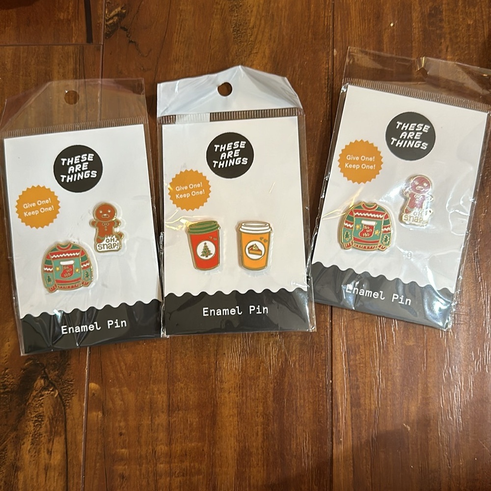 3 packs These Are Things‎ World Market holiday enamel pins